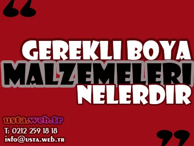  Gerekli boya malzemeleri nelerdir