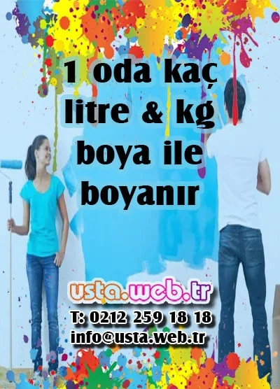 1 oda kaç litre & kg boya ile boyanır